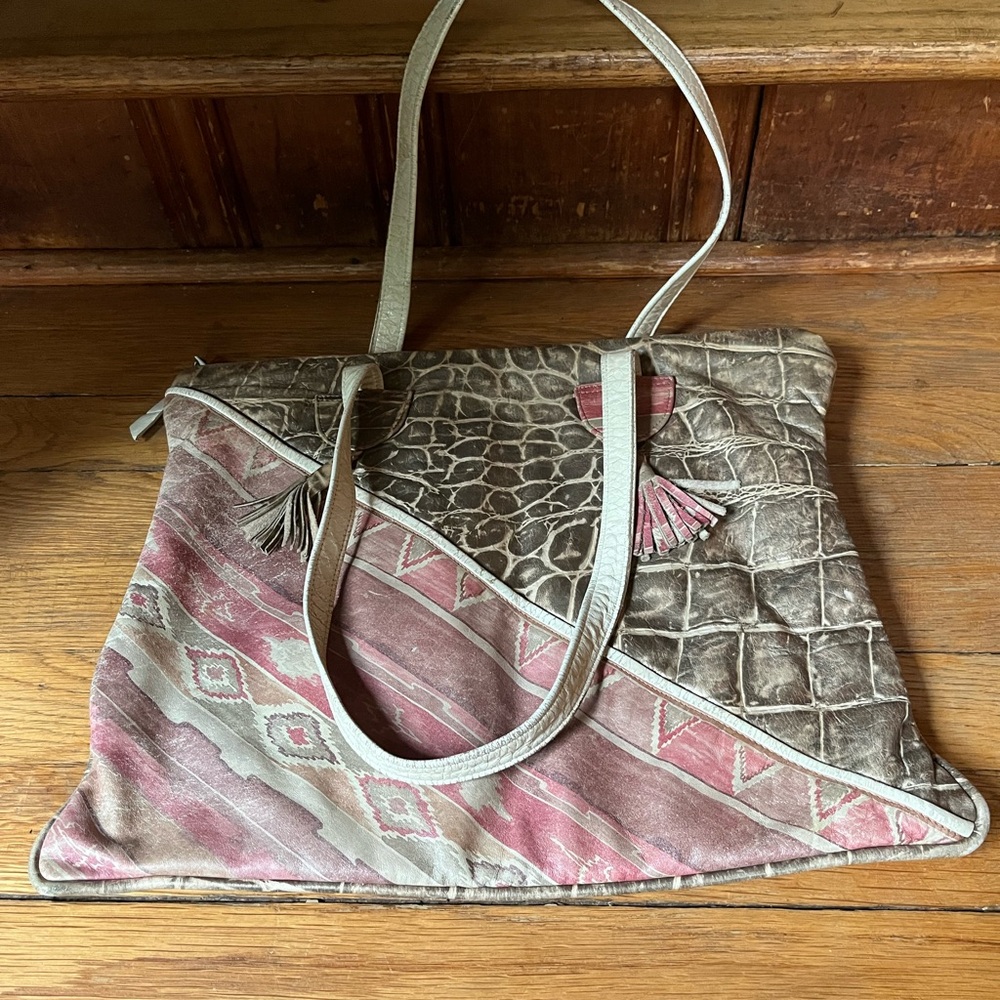 Stylish Pink and Brown Women's Bag